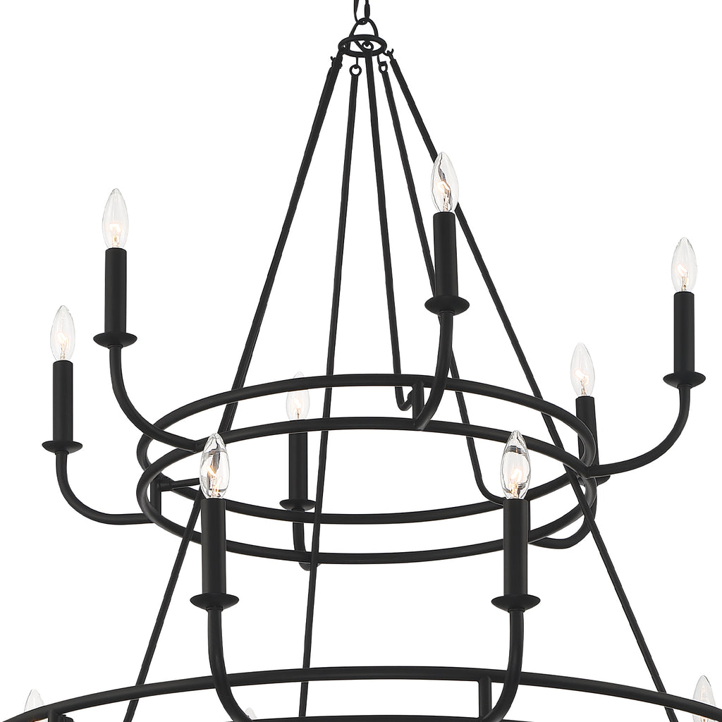 Crystorama Bailey 48'' Chandelier in Matte Black - Additional View