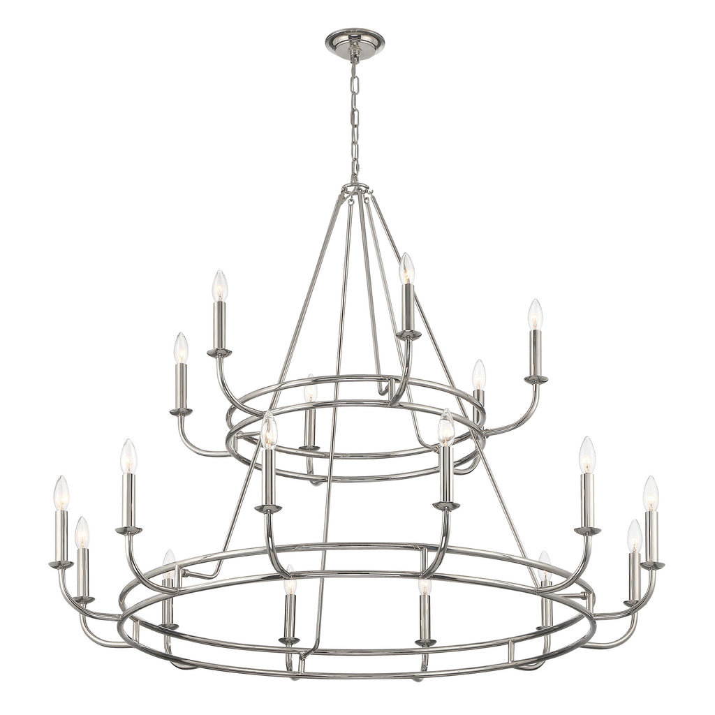 Crystorama Bailey 48'' Chandelier in Polished Nickel - Additional View