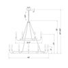 Crystorama Bailey 48'' Chandelier - Product Dimensions