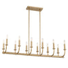 Crystorama Bailey 42'' Linear Chandelier in Aged Brass - Additional View
