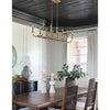 Crystorama Bailey 42'' Linear Chandelier in Aged Brass - Lifestyle View