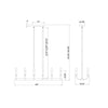 Crystorama Bailey 42'' Linear Chandelier - Product Dimensions