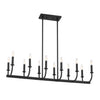 Crystorama Bailey 42'' Linear Chandelier in Matte Black - Additional View