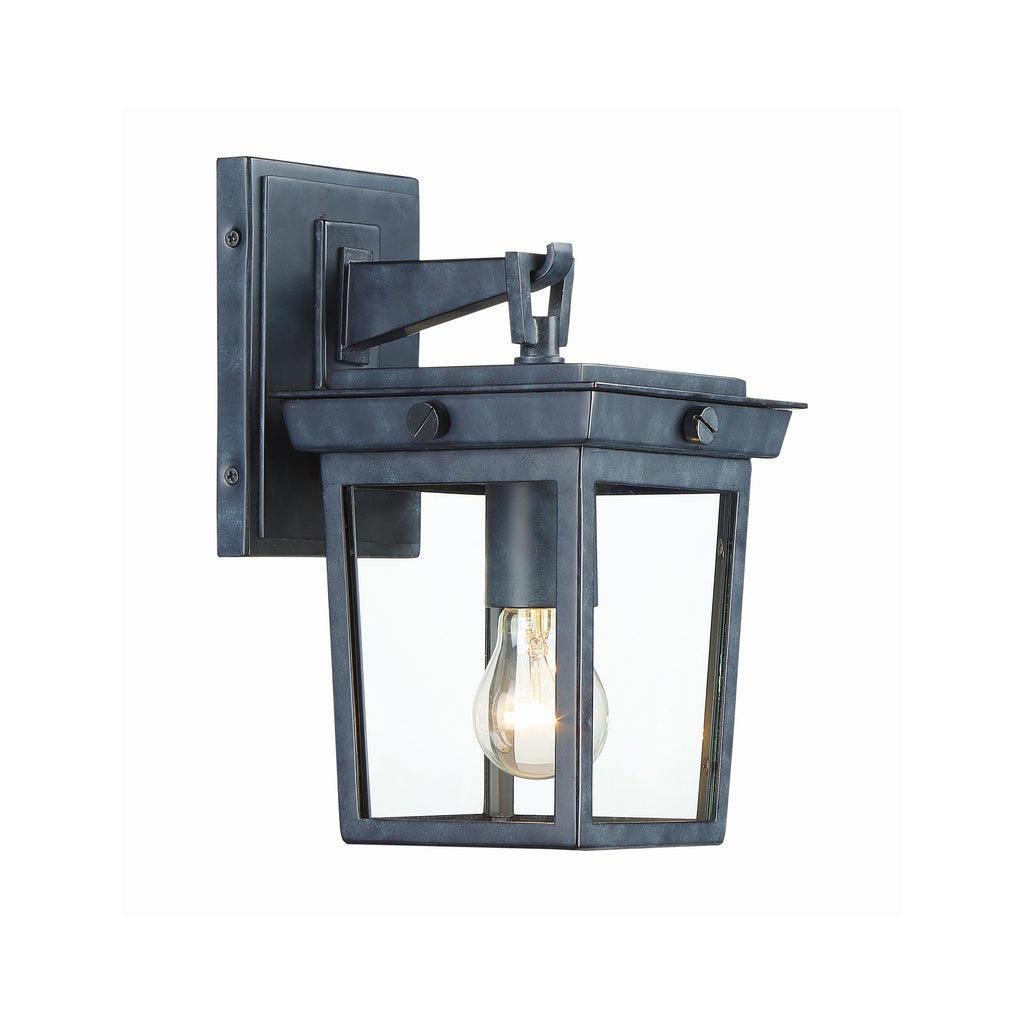 Crystorama Belmont 6.5'' Outdoor Sconce in Graphite - Front View