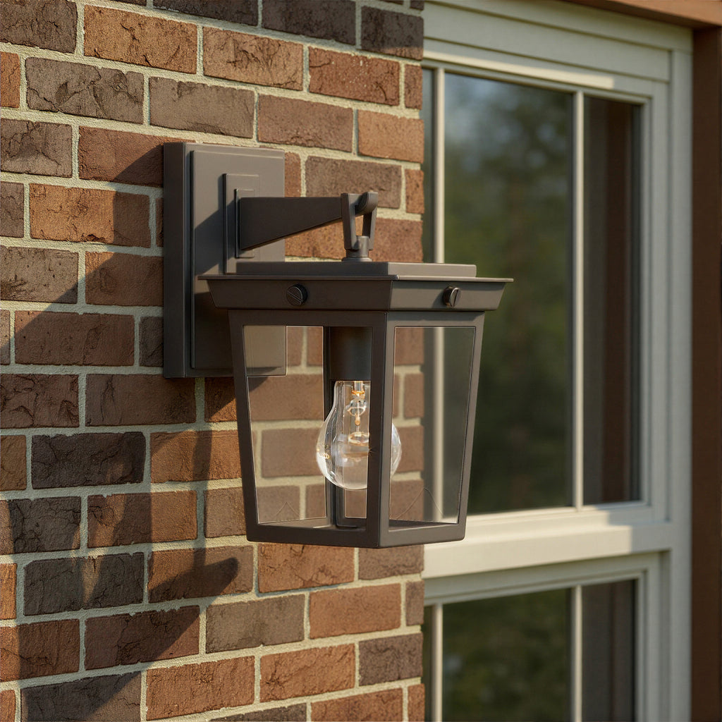 Crystorama Belmont 6.5'' Outdoor Sconce in Twilight Bronze - Lifestyle View