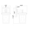 Crystorama Belmont 6.5'' Outdoor Sconce - Product Dimensions