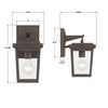 BEL-A8061-TZ Belmont 6.5'' Outdoor Sconce | Dimensions Image