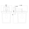 Crystorama Belmont 9.5'' Outdoor Sconce - Product Dimensions