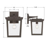 BEL-A8062-TZ Belmont 9.5'' Outdoor Sconce | Dimensions Image
