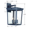 BEL-A8063-GE Belmont 3 Light Outdoor Sconce | Dimensions Image