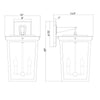 Crystorama Belmont 12'' Outdoor Sconce - Product Dimensions