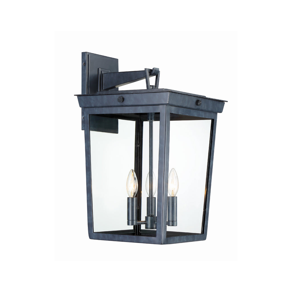 Crystorama Belmont 12'' Outdoor Sconce in Graphite - Front View