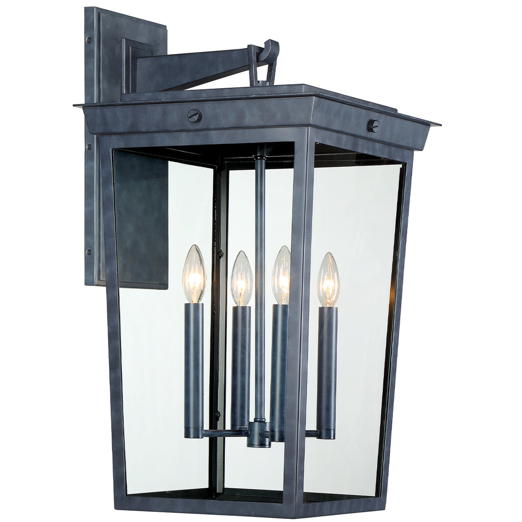 Crystorama-OPEN-BOX Belmont 4 Light Outdoor Sconce in Graphite - Additional View
