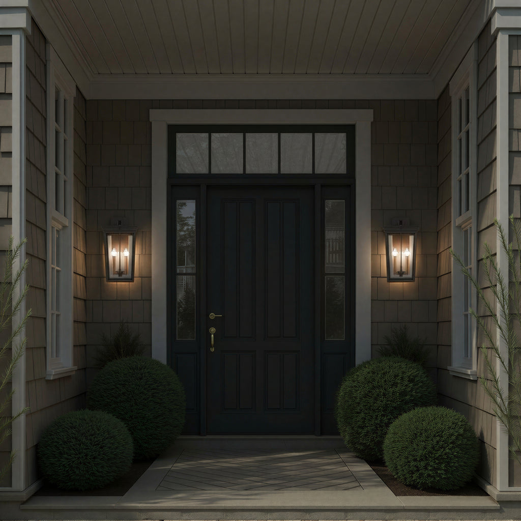 BEL-A8064-TZ Belmont 14'' Outdoor Sconce | Lifestyle Image