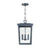 Crystorama Belmont 12'' Outdoor Pendant in Graphite - Front View