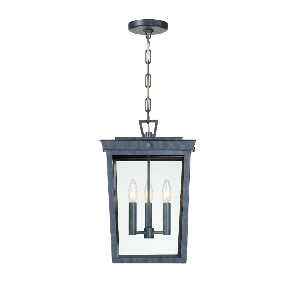 Crystorama Belmont 12'' Outdoor Pendant in Graphite - Front View