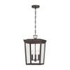 Crystorama Belmont 12'' Outdoor Pendant in Twilight Bronze - Front View