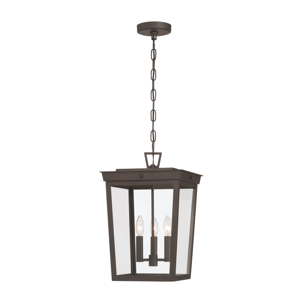 Crystorama Belmont 12'' Outdoor Pendant in Twilight Bronze - Front View