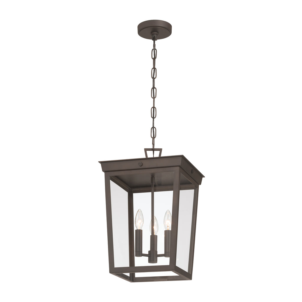 Crystorama Belmont 12'' Outdoor Pendant in Twilight Bronze - Additional View