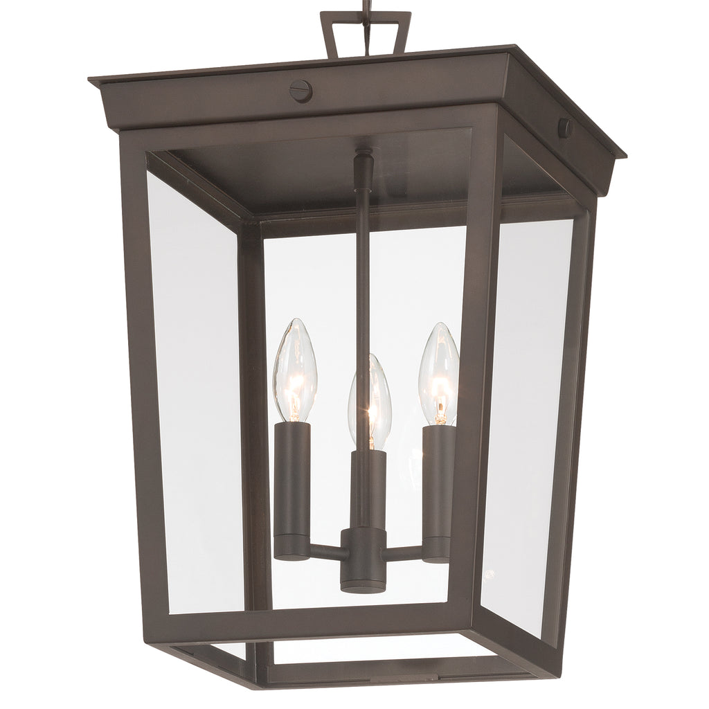 Crystorama Belmont 12'' Outdoor Pendant in Twilight Bronze - Additional View