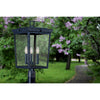 Crystorama Belmont 12'' Outdoor Post in Graphite - Lifestyle View