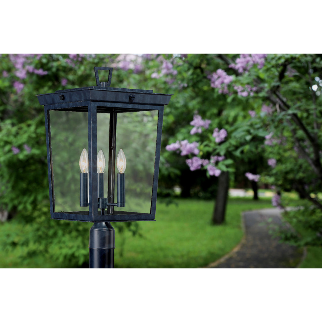 Crystorama Belmont 12'' Outdoor Post in Graphite - Lifestyle View