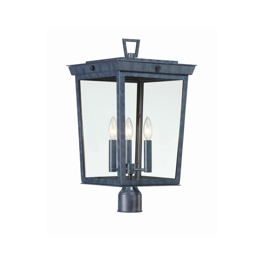 Crystorama Belmont 12'' Outdoor Post in Graphite - Front View