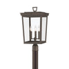 Crystorama Belmont 12'' Outdoor Post in Twilight Bronze - Front View
