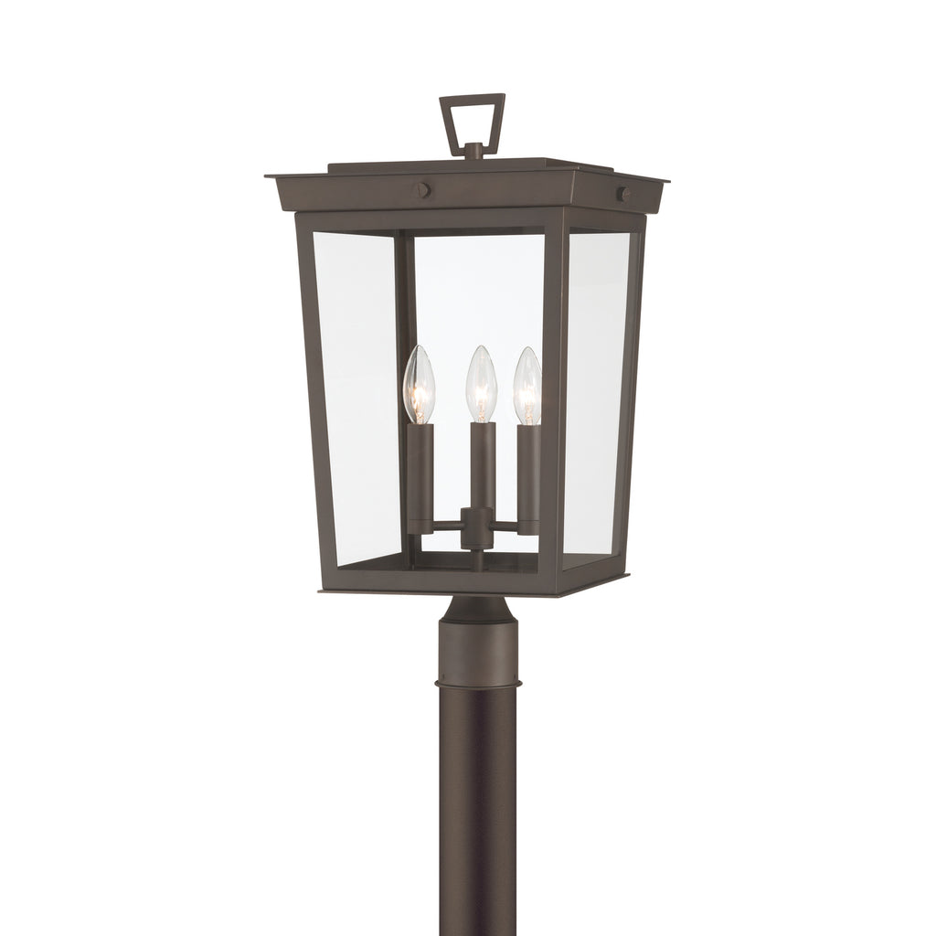 Crystorama Belmont 12'' Outdoor Post in Twilight Bronze - Front View