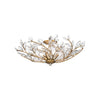 Crystorama Bridget 21.75" Semi Flush Mount in Soft Gold - Front View