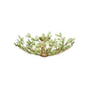 Crystorama Bridget 21.75" Semi Flush Mount in Soft Gold - Front View