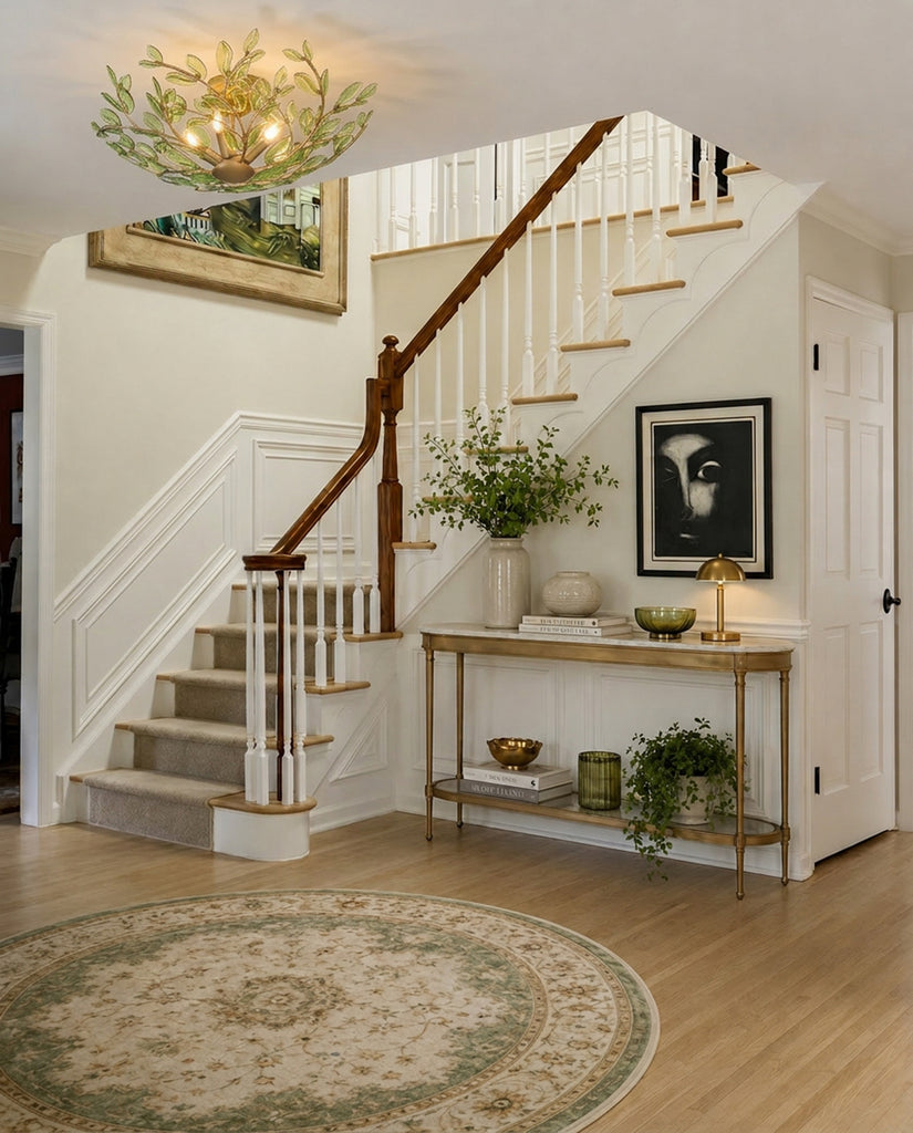 Crystorama Bridget 21.75" Semi Flush Mount in Soft Gold - Lifestyle View