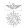 Crystorama Bridget 21.75" Semi Flush Mount - Product Dimensions