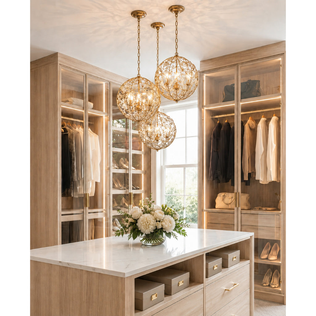 Crystorama Bridget 16.5" Chandelier in Soft Gold - Lifestyle View