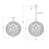 Crystorama Bridget 16.5" Chandelier - Product Dimensions