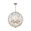 Crystorama Bridget 21" Chandelier in Soft Gold - Front View