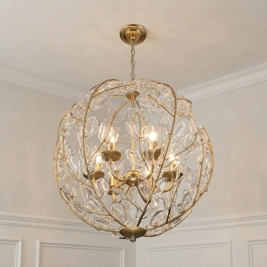 Crystorama Bridget 21" Chandelier in Soft Gold - Lifestyle View