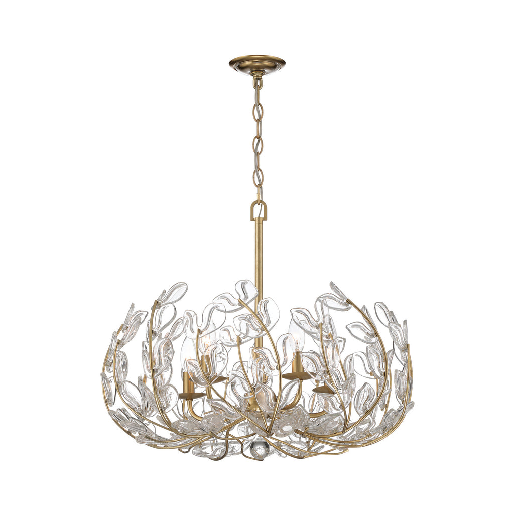 Crystorama Bridget 23.5" Chandelier in Soft Gold - Front View