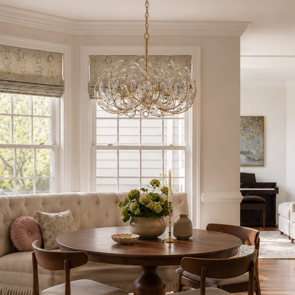 Crystorama Bridget 23.5" Chandelier in Soft Gold - Lifestyle View