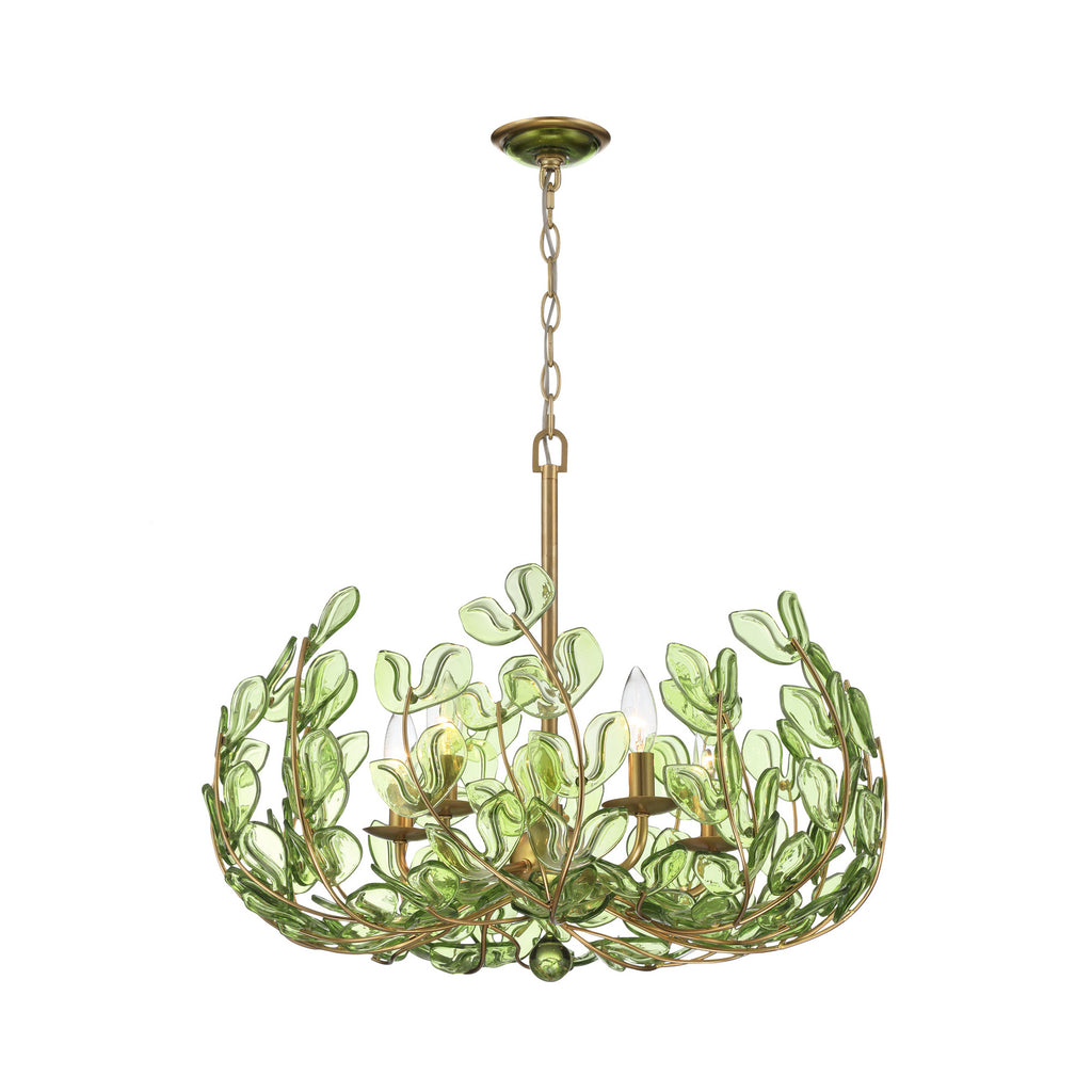 Crystorama Bridget 23.5" Chandelier in Soft Gold - Front View