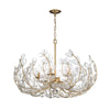 Crystorama Bridget 28.5" Chandelier in Soft Gold - Front View