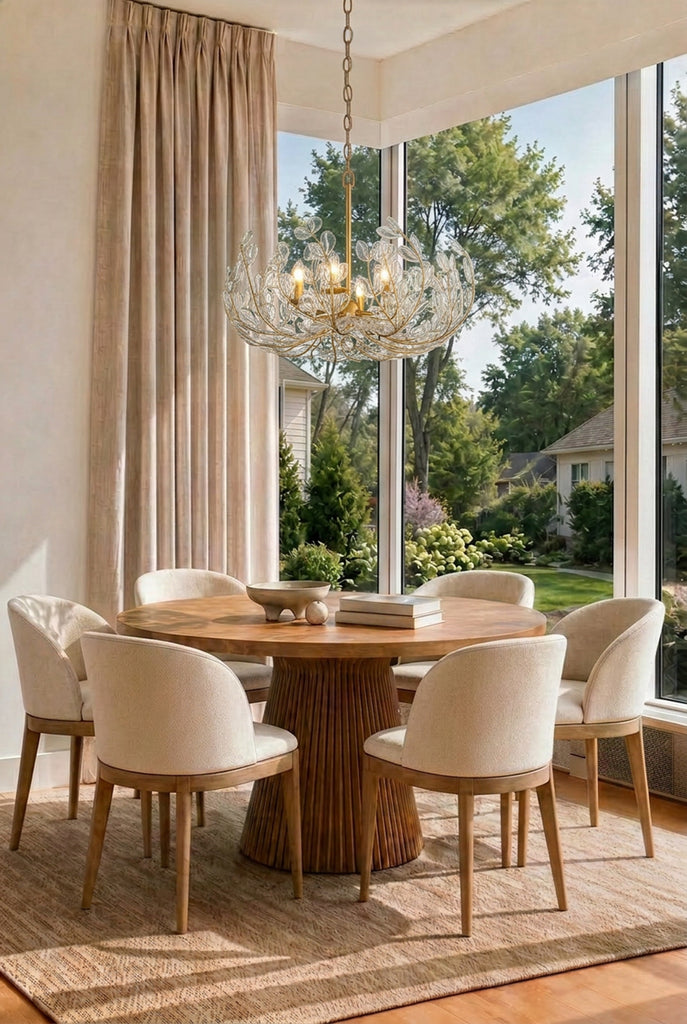 Crystorama Bridget 28.5" Chandelier in Soft Gold - Lifestyle View