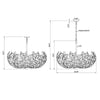 Crystorama Bridget 28.5" Chandelier - Product Dimensions