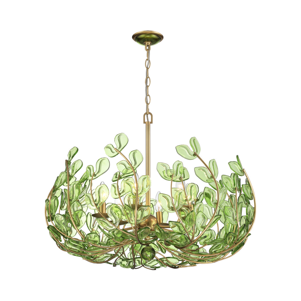 Crystorama Bridget 28.5" Chandelier in Soft Gold - Front View