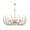 Crystorama Bridget 42" Chandelier in Soft Gold - Front View