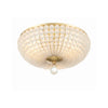 Crystorama Bella 15.75'' Semi Flush Mount in Antique Gold - Front View