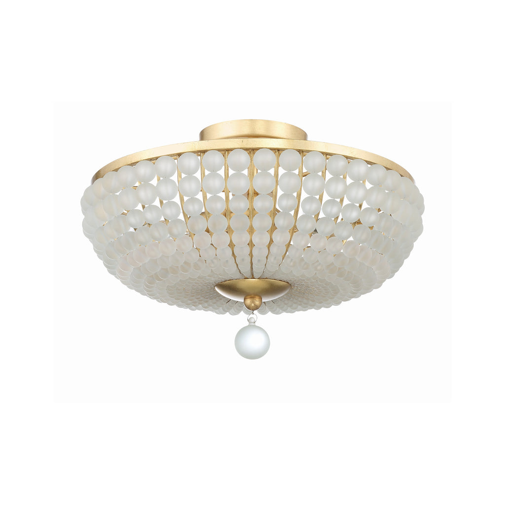 Crystorama Bella 15.75'' Semi Flush Mount in Antique Gold - Additional View