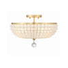 Crystorama Bella 15.75'' Semi Flush Mount in Antique Gold - Additional View