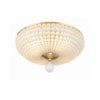 Crystorama Bella 18'' Semi Flush Mount in Antique Gold - Front View