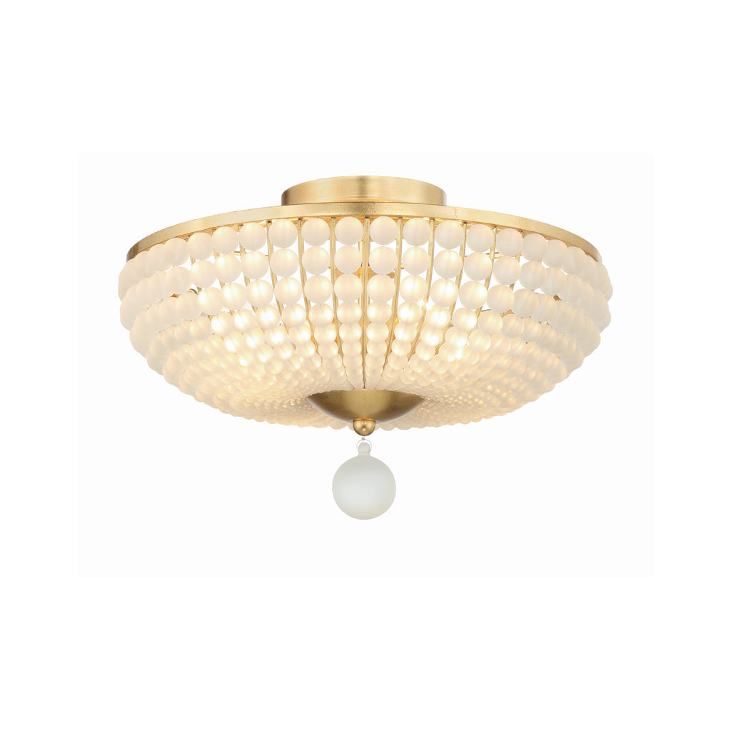 Crystorama Bella 18'' Semi Flush Mount in Antique Gold - Additional View